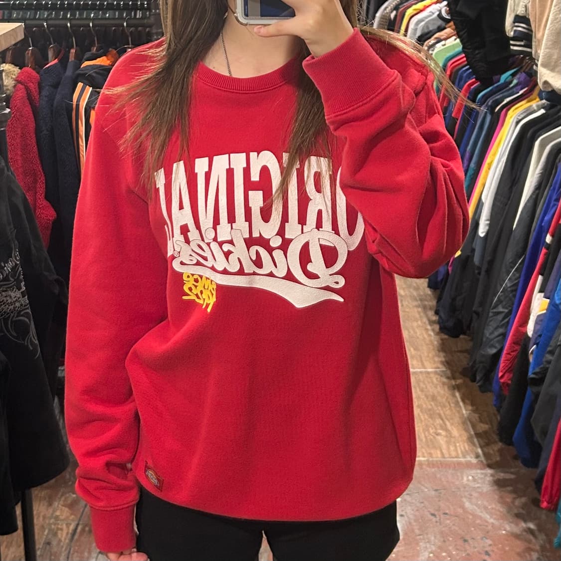 [HI] 디키즈 오리지널 맨투맨 레드  상품이미지2