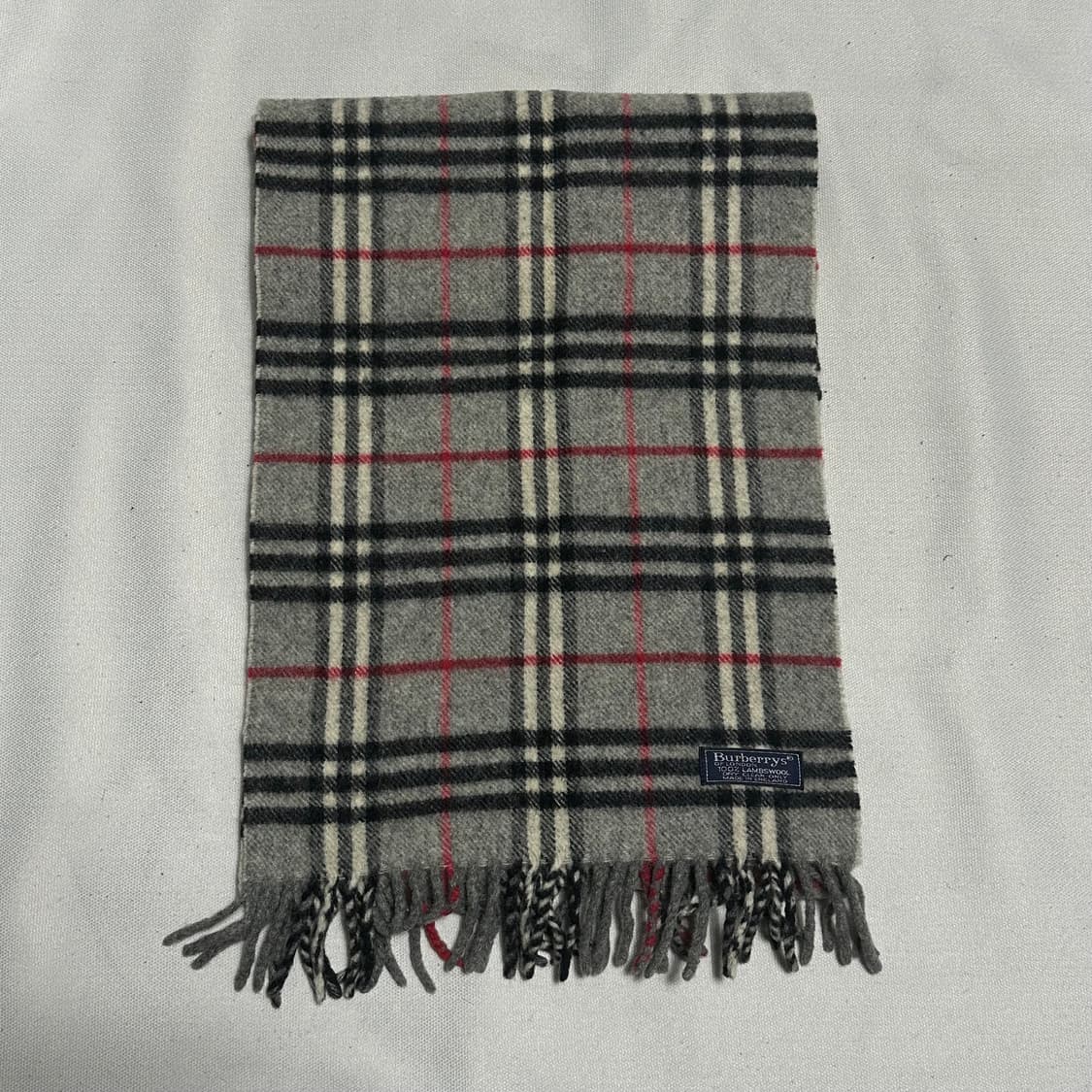 OS 버버리 그레이 노바체크 램스울 머플러  상품이미지2