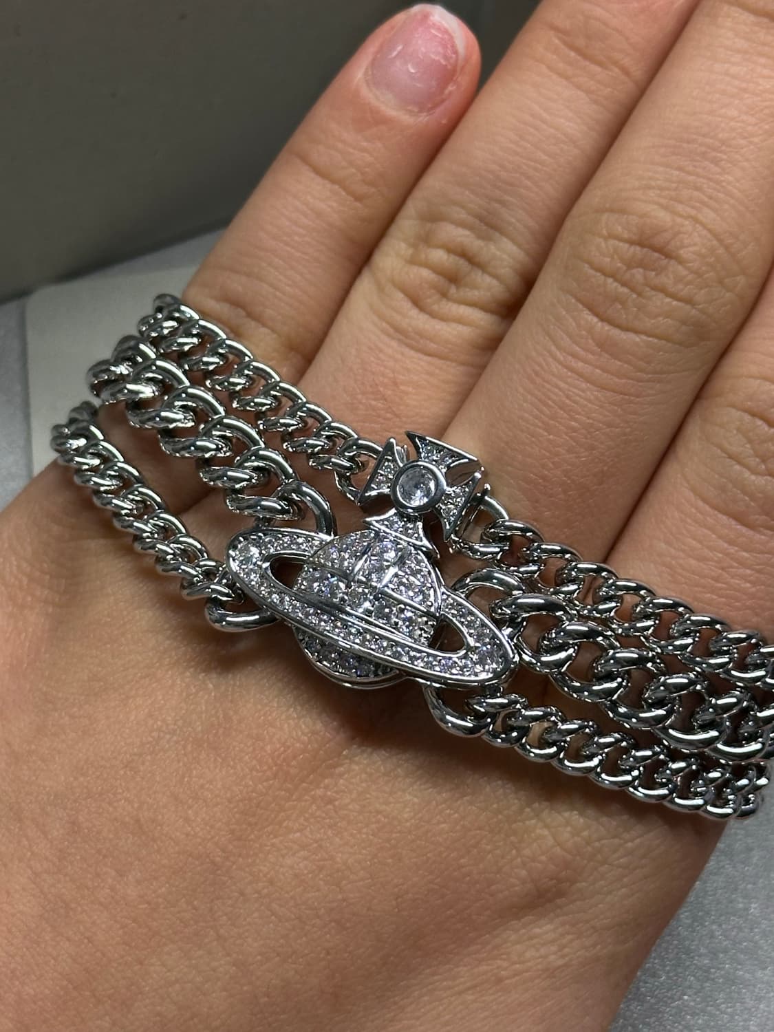 급처 풀박 네고가능) 비비안 웨스트우드 그라치엘라 체인 팔찌 상품이미지4