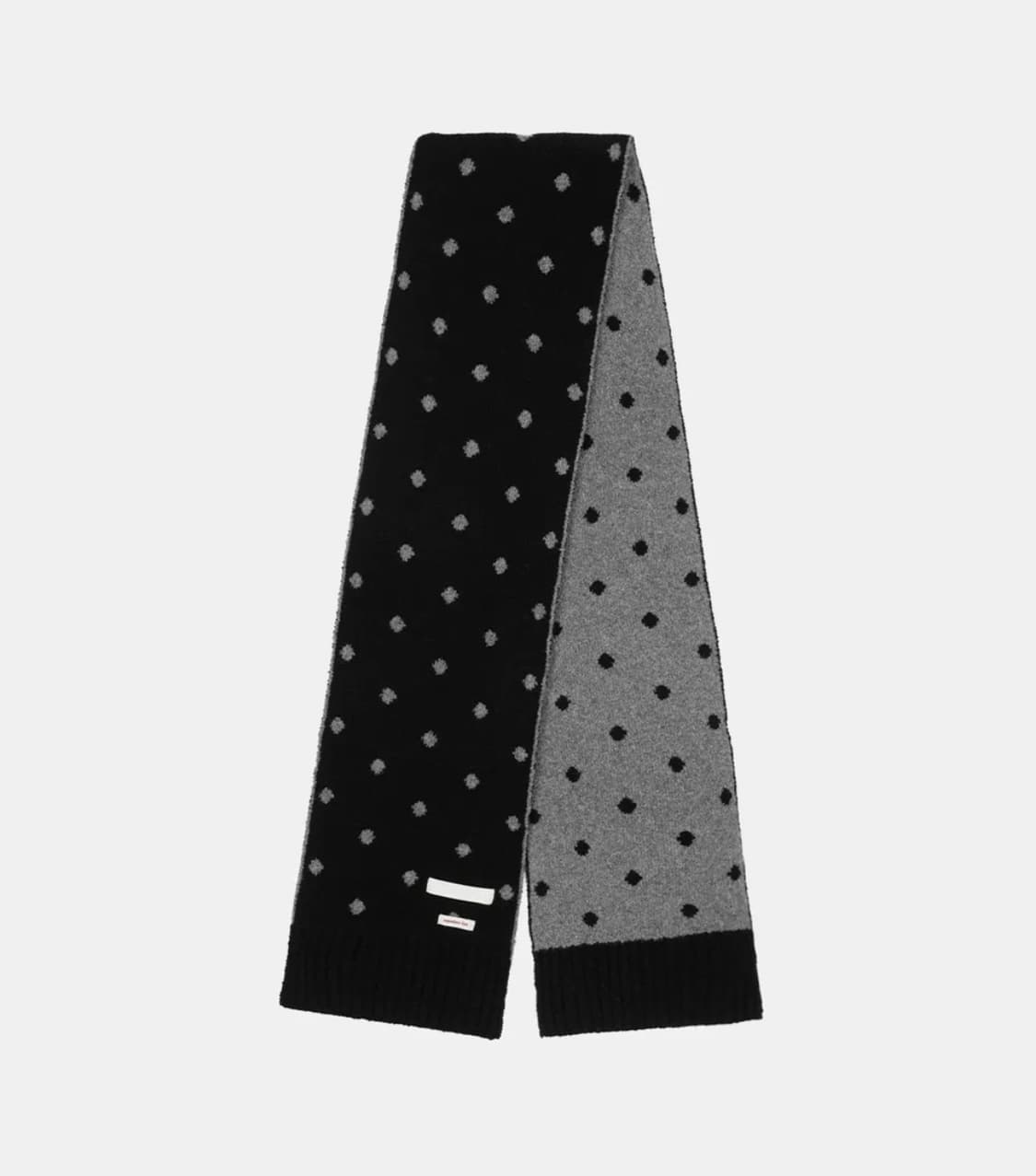 오헤시오 머플러 DOT PATTERN MUFFLER, GRAY BLACK 상품이미지1