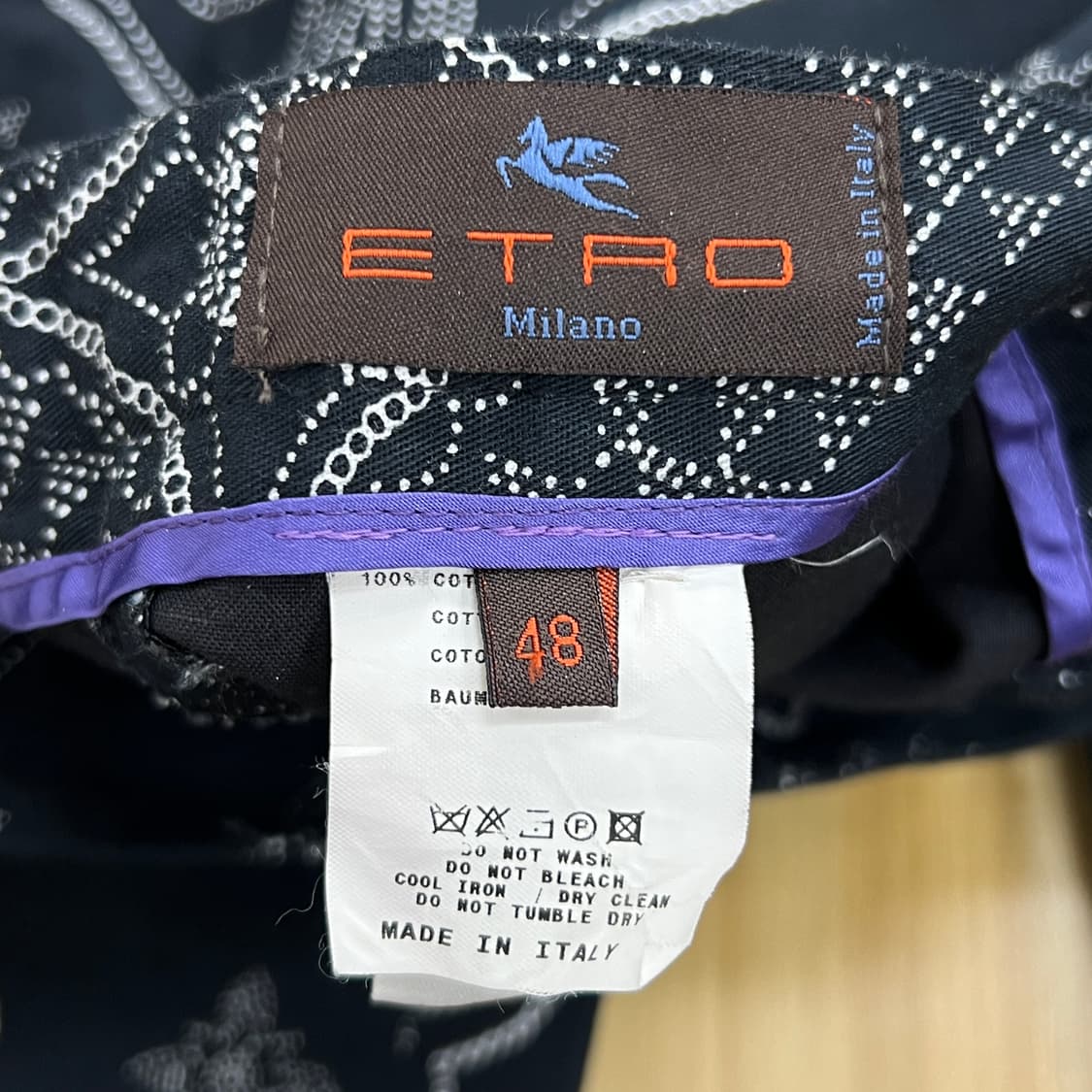 Etro 에트로 반다나 프린트 코튼 팬츠 48 상품이미지4
