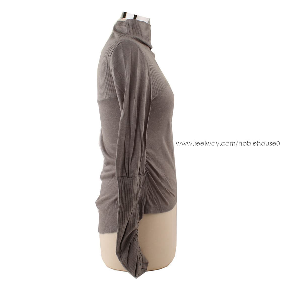 O.S.T 그레이 골지 셔링 앙고라 니트T 상품이미지3