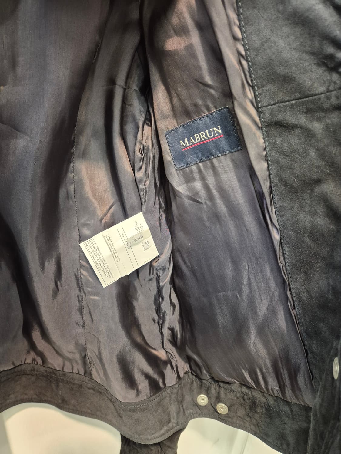 Mabrun 남성 스웨이드 가죽 자켓- 블랙 50 상품이미지5