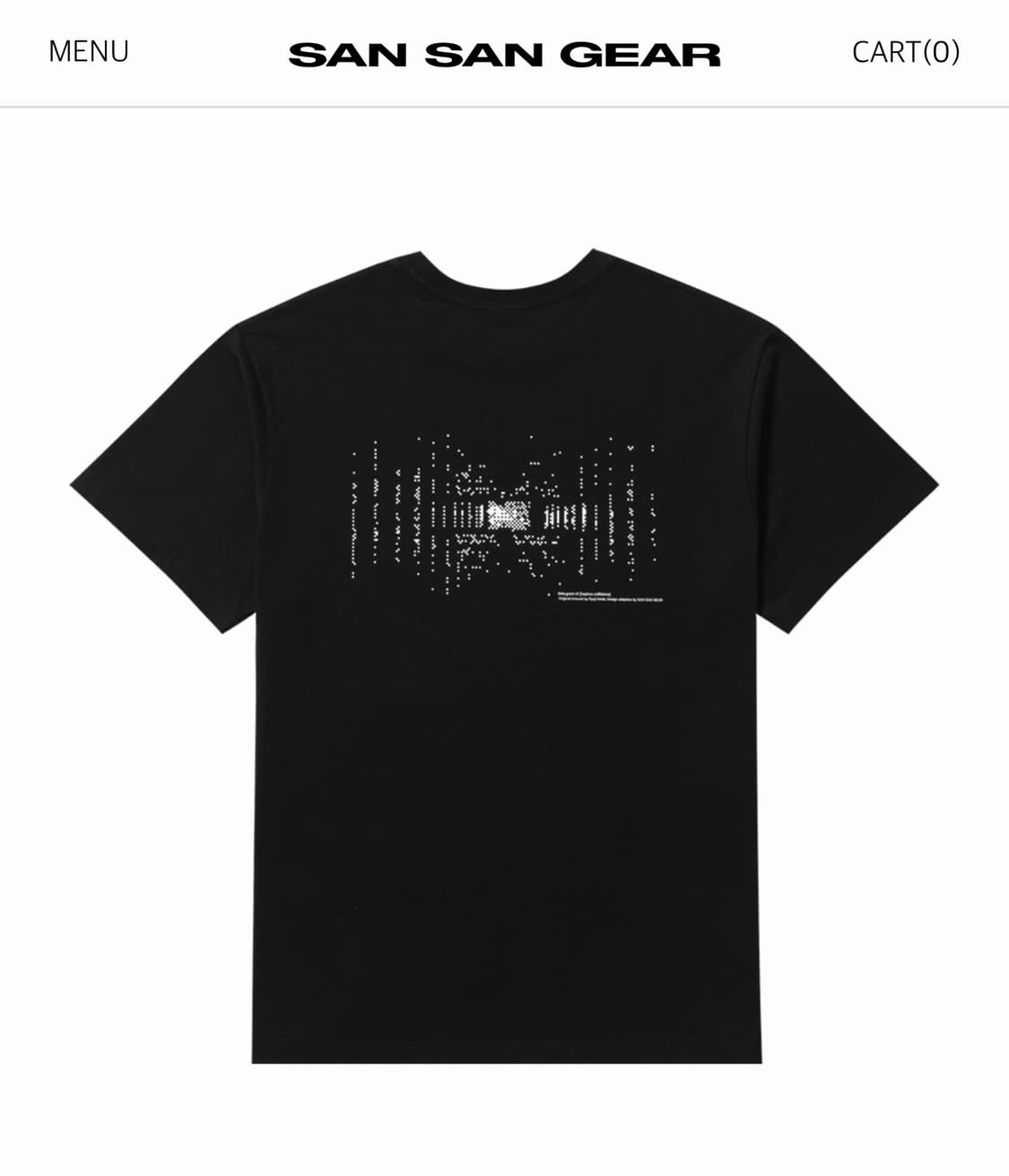 RYOJI IKEDA Data.gram 01 T-SHIRT [BLACK] 상품이미지2