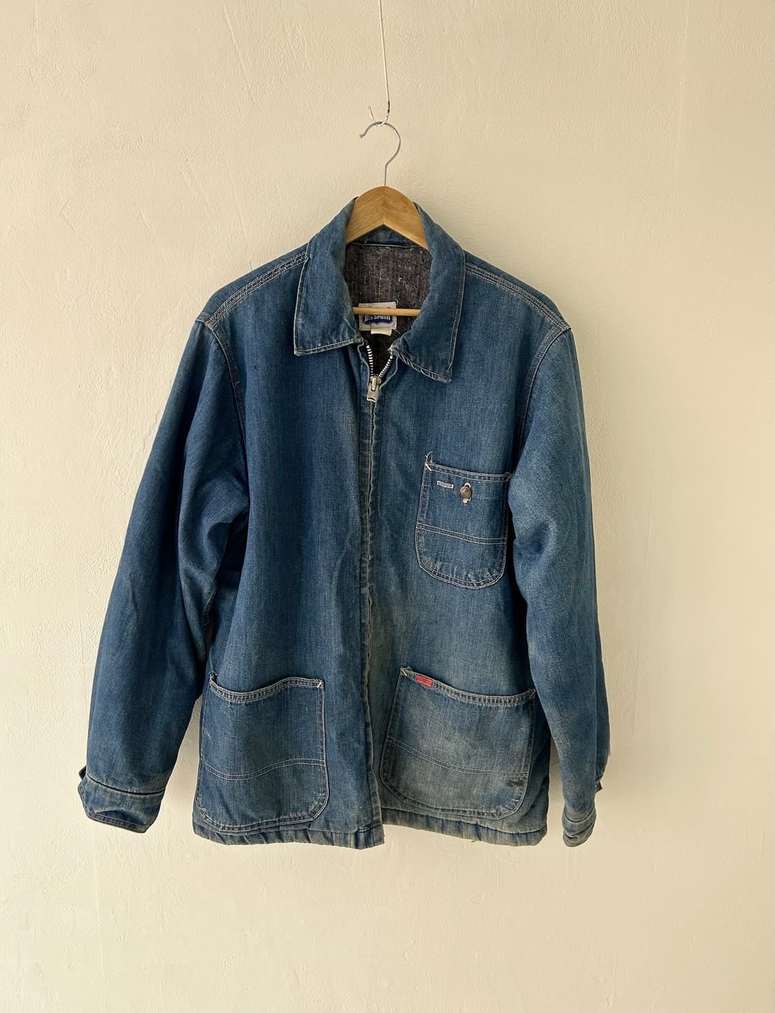 60-70's Big Smith Denim Wool Blanket JK 상품이미지1