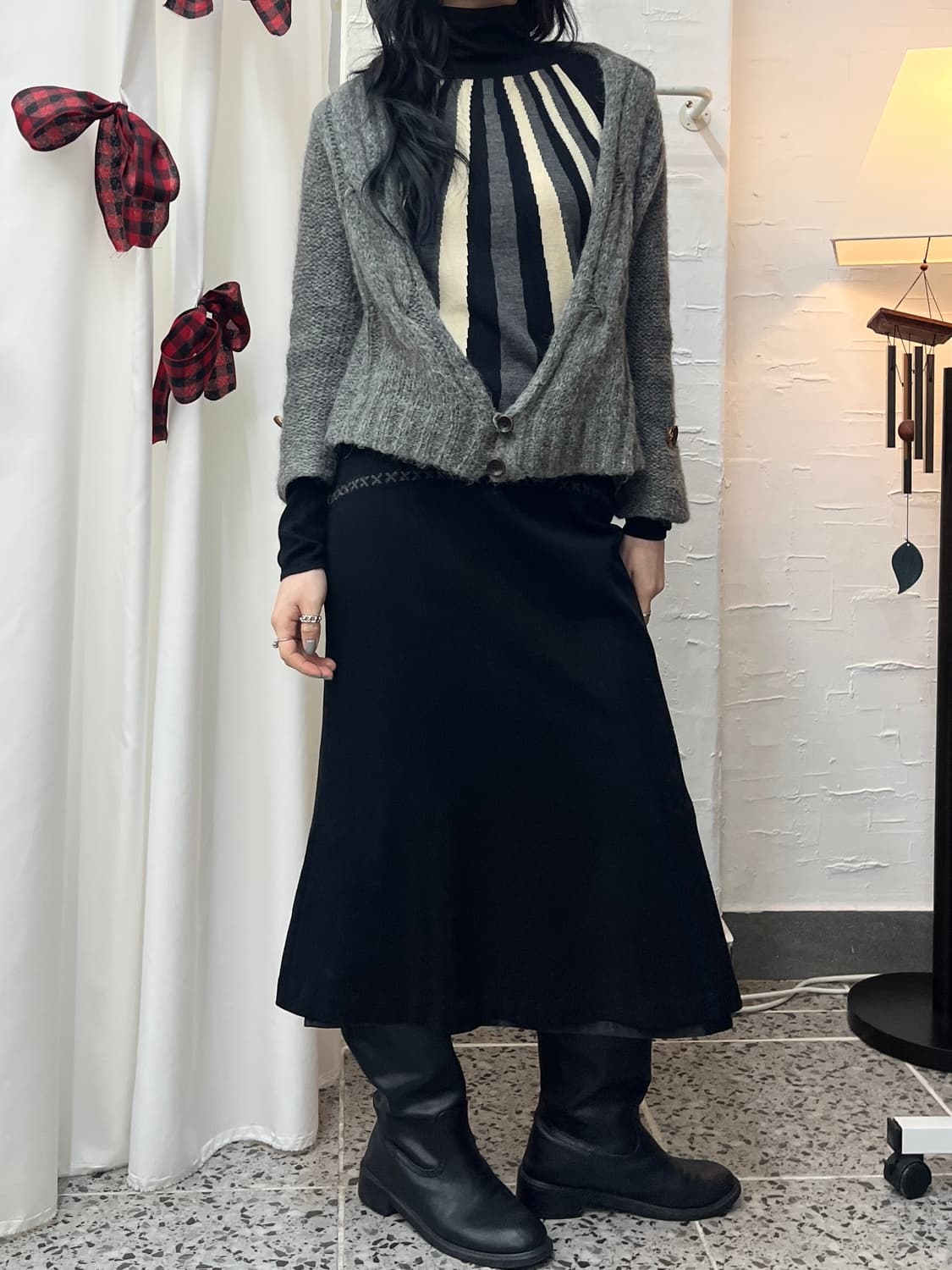 Cropped knit cardigan 상품이미지2