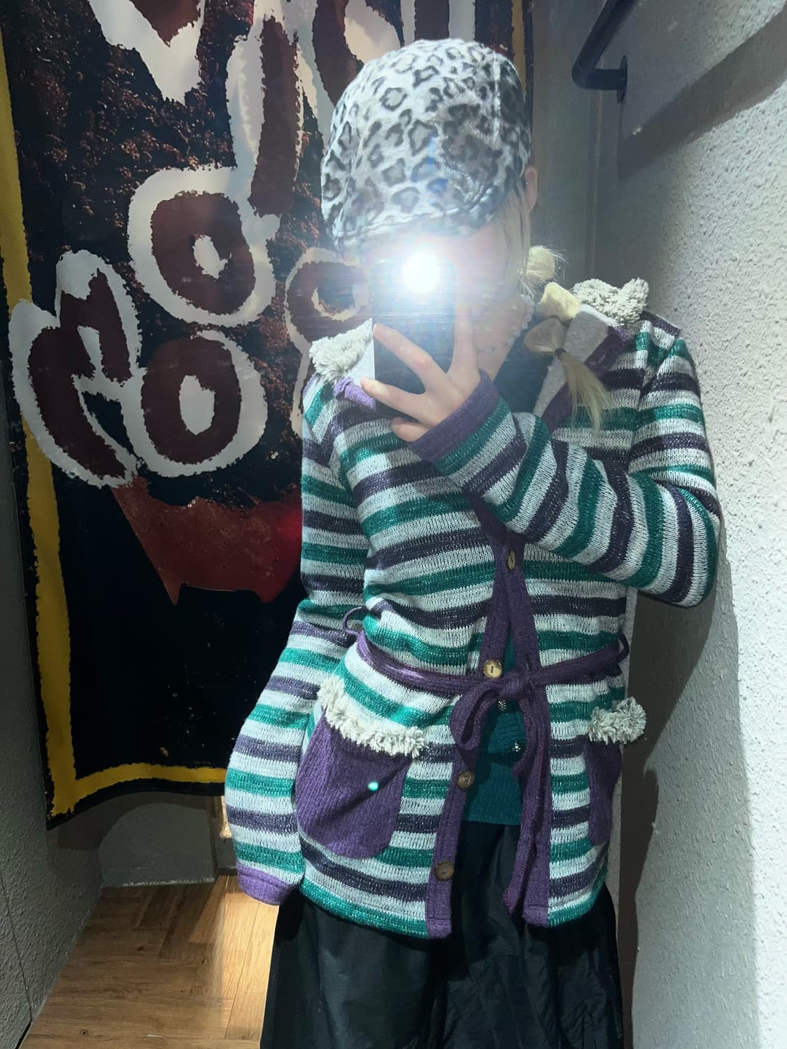 키치 스트라이프 가디건 상품이미지3