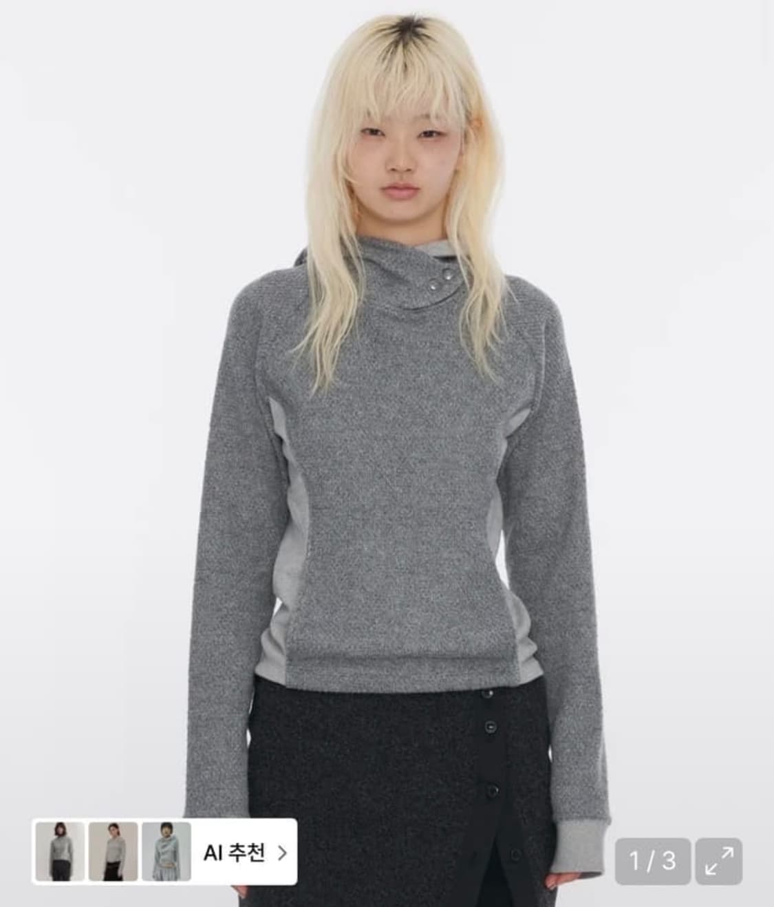 웰빙익스프레스 버클 후디 그레이 m 상품이미지1