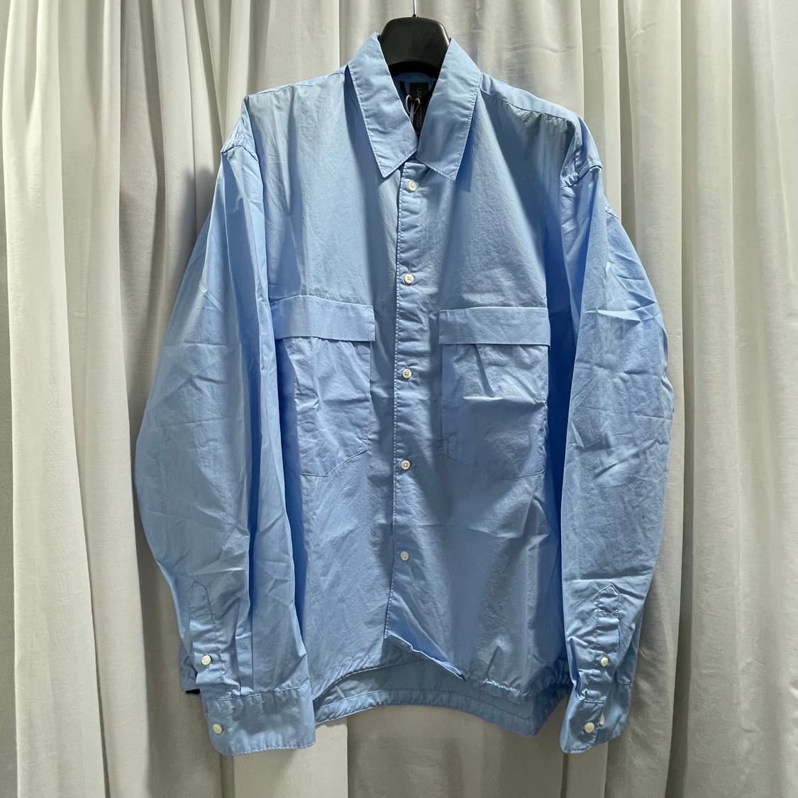 언어펙티드/ 드로스트링 셔츠 스카이블루/ M 상품이미지7