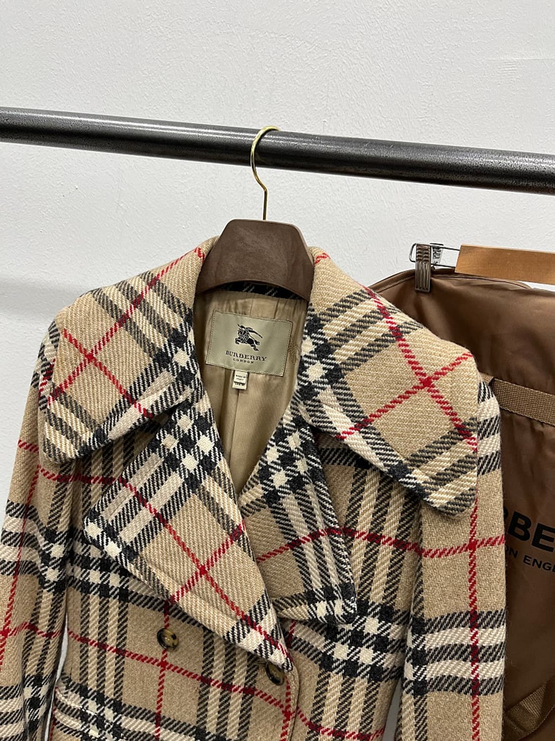 여) 버버리 이태리 노바체크 더블코트  상품이미지4