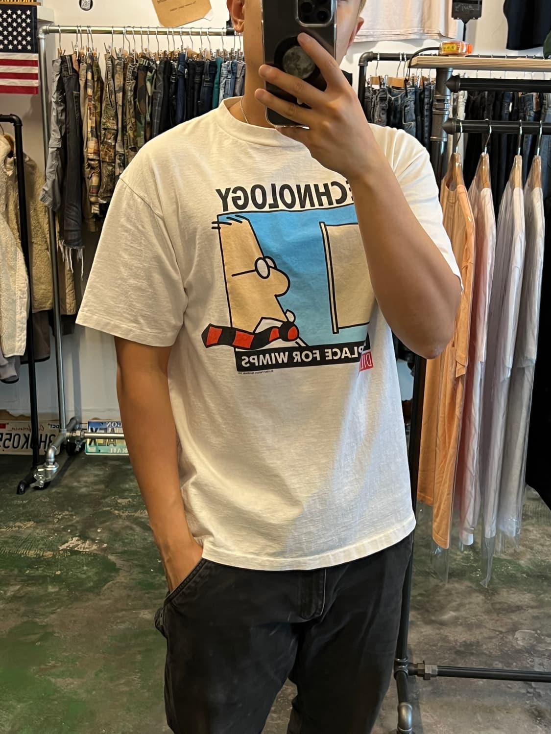 90's 딜버트 테크놀로지 싱글스티치 빈티지 티셔츠 Oneita 오네이타 상품이미지10