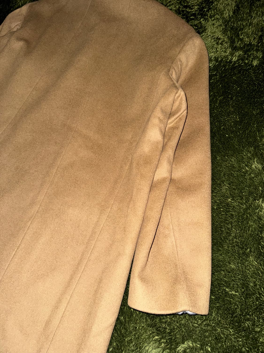 [M] 언어펙티드 21FW 오버사이즈드 더블 브레스티드 코트 카멜 상품이미지9