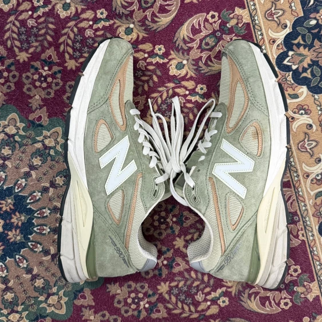 New Balance 990v4 Made in USA Olive 상품이미지4