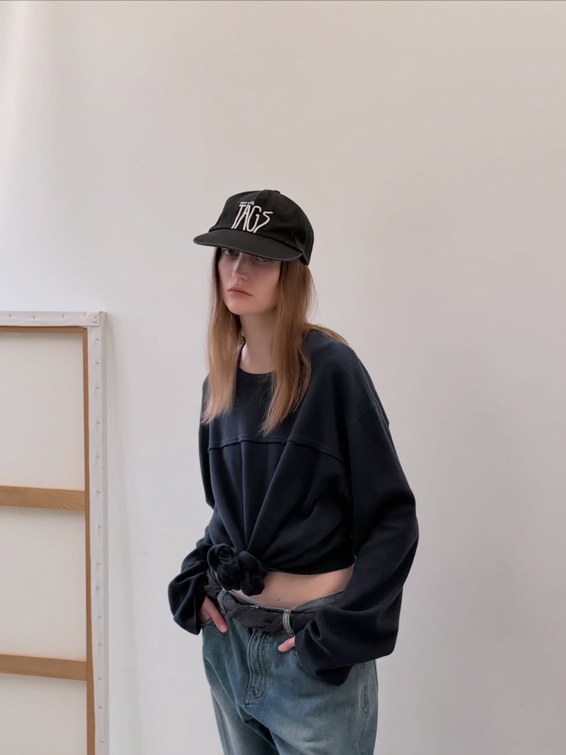 NWT 엔더블유티 90s 옥스포드 볼캡 블랙 상품이미지2