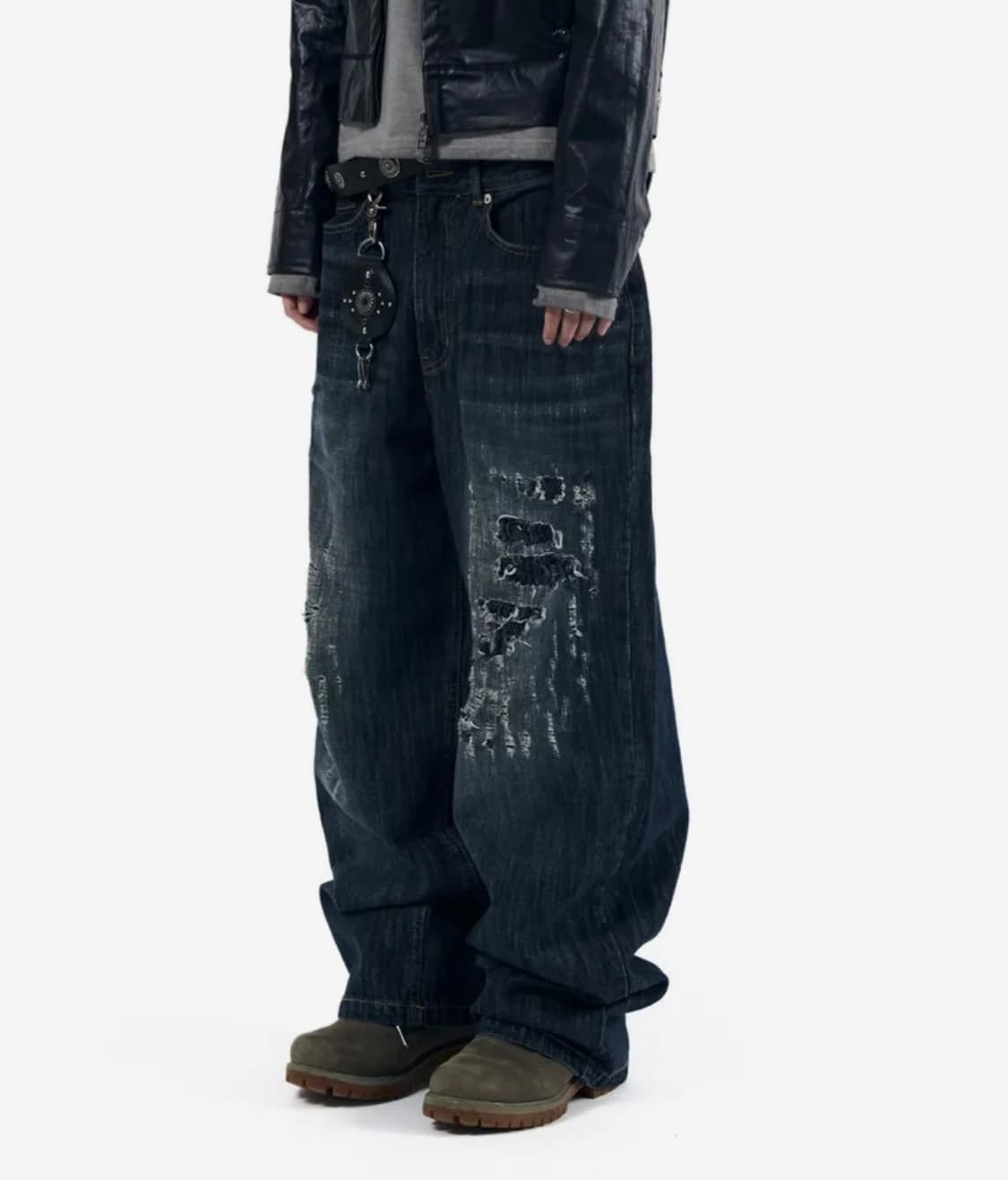아캄 Scratched Denim Pants (Indigo) 상품이미지1