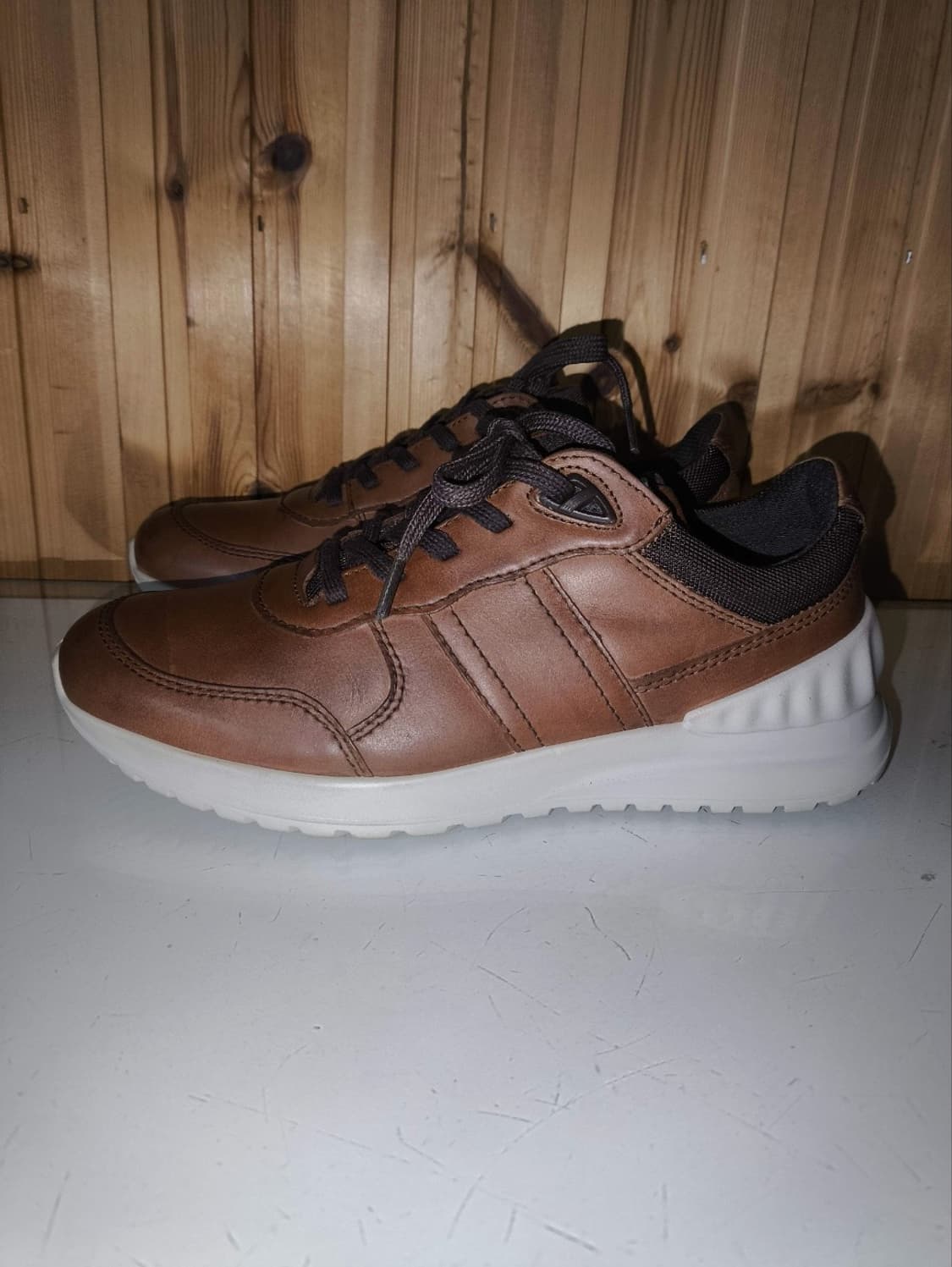 255mm 에코 아스터 소가죽 스니커즈 브라운 상품이미지1