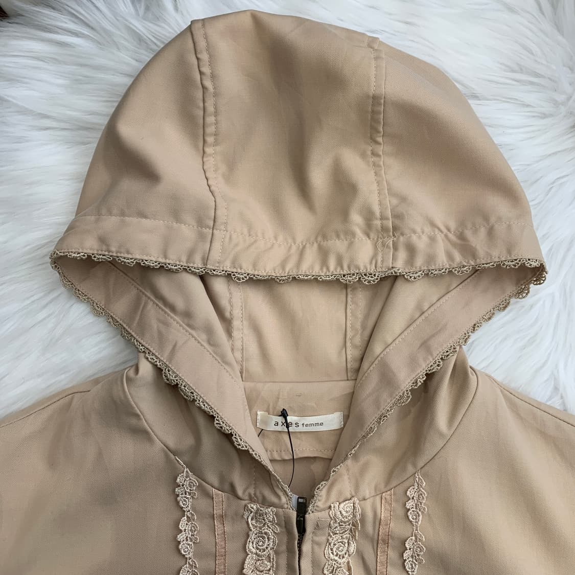 액시즈팜 빈티지 레이스 후드 트렌치 코트 1709 상품이미지5