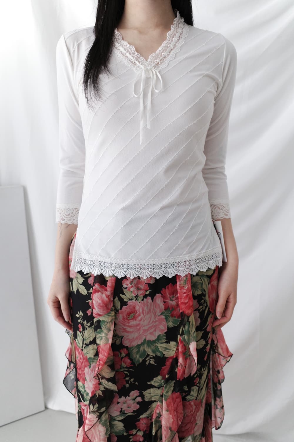 glitter lace T 상품이미지5