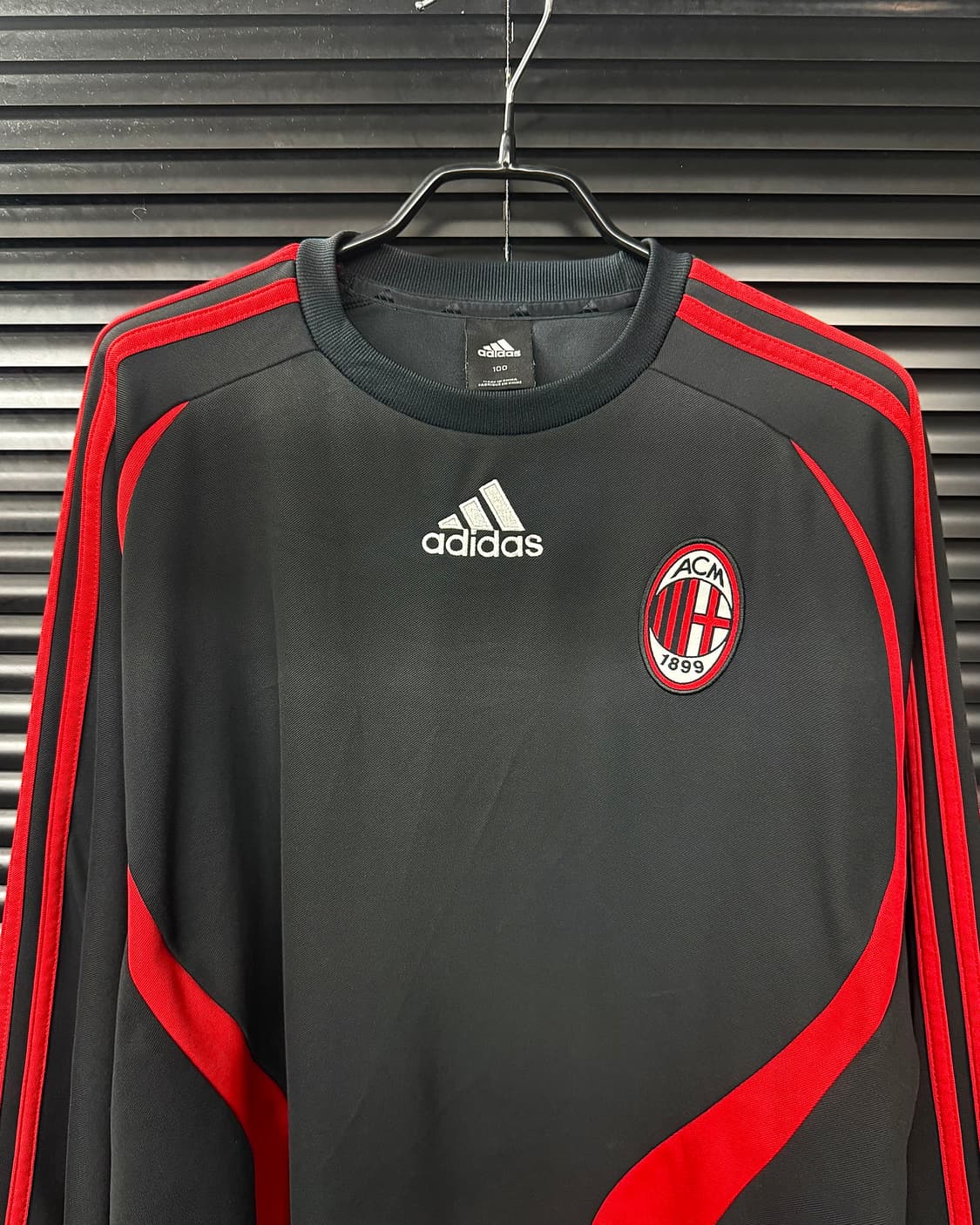 아디다스 AC밀란 클라이마 웜 블랙 레드 빨검 긴팔 티셔츠 축구 유니폼  상품이미지3