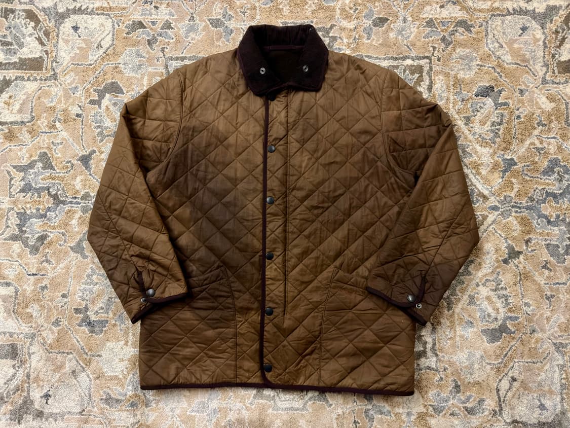 [바버] 90s 빈티지 D212 듀라코튼 폴라퀼트 자켓 (XL/오버핏) 상품이미지3