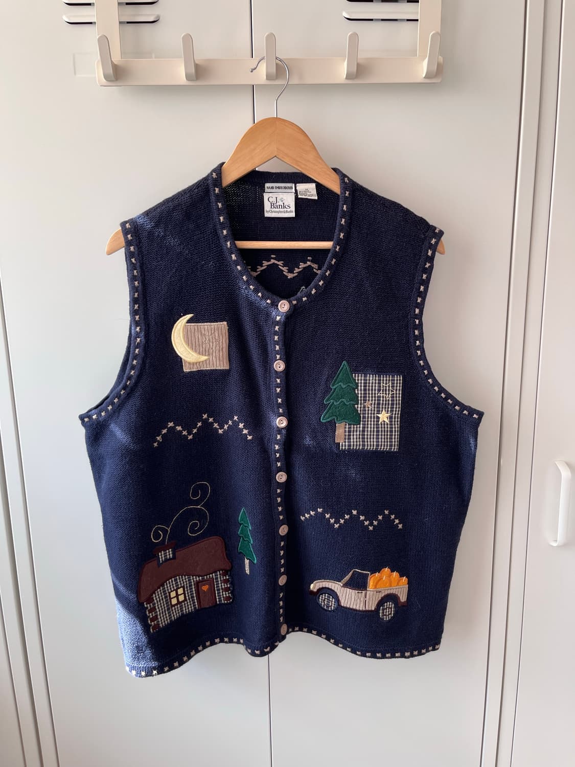 Christopher&Banks 핸드메이드 자수 니트 조끼 상품이미지4
