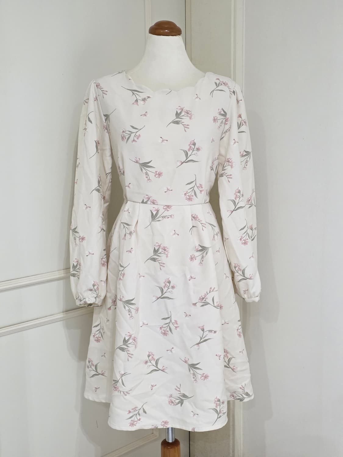 earth music 일본빈티지)플로럴 히메갸루 봄나비핑크원피스 상품이미지1