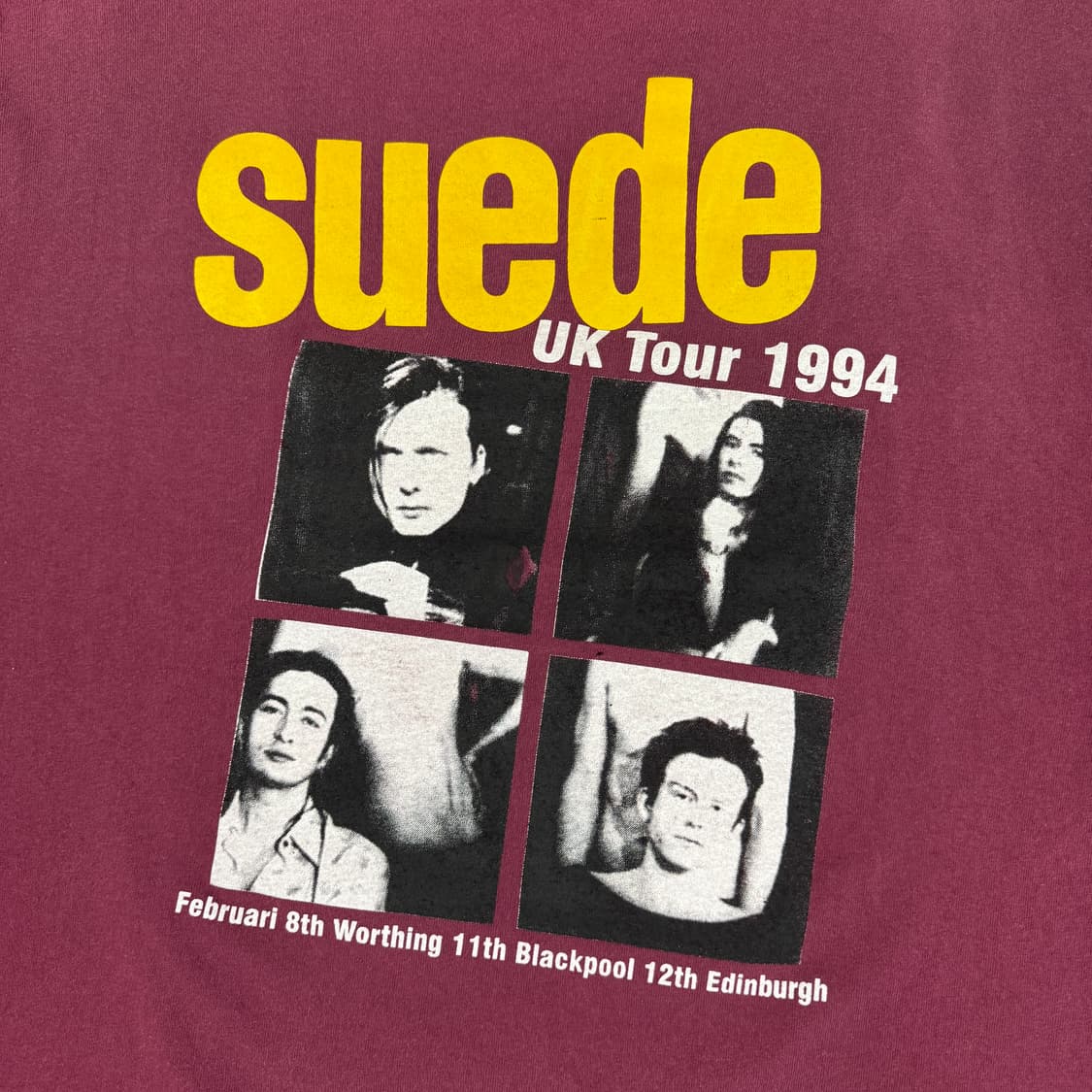 빈티지 90s Suede UK Tour 스웨이드 투어 롱슬리브 티셔츠 상품이미지5