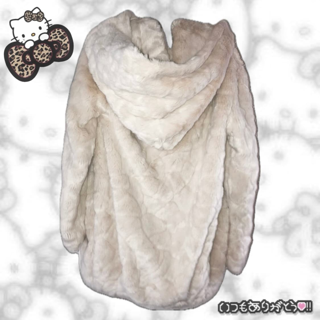 대대장 칸다사야카 착용 리즈리사 아방핏 퍼 코트 고전 갸루 달빛천사 상품이미지4