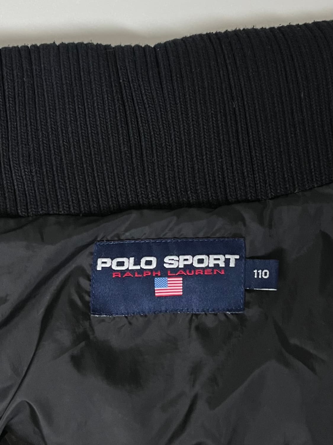 110) 폴로 랄프로렌 스포츠 빈티지 패딩 점퍼 블랙 상품이미지5