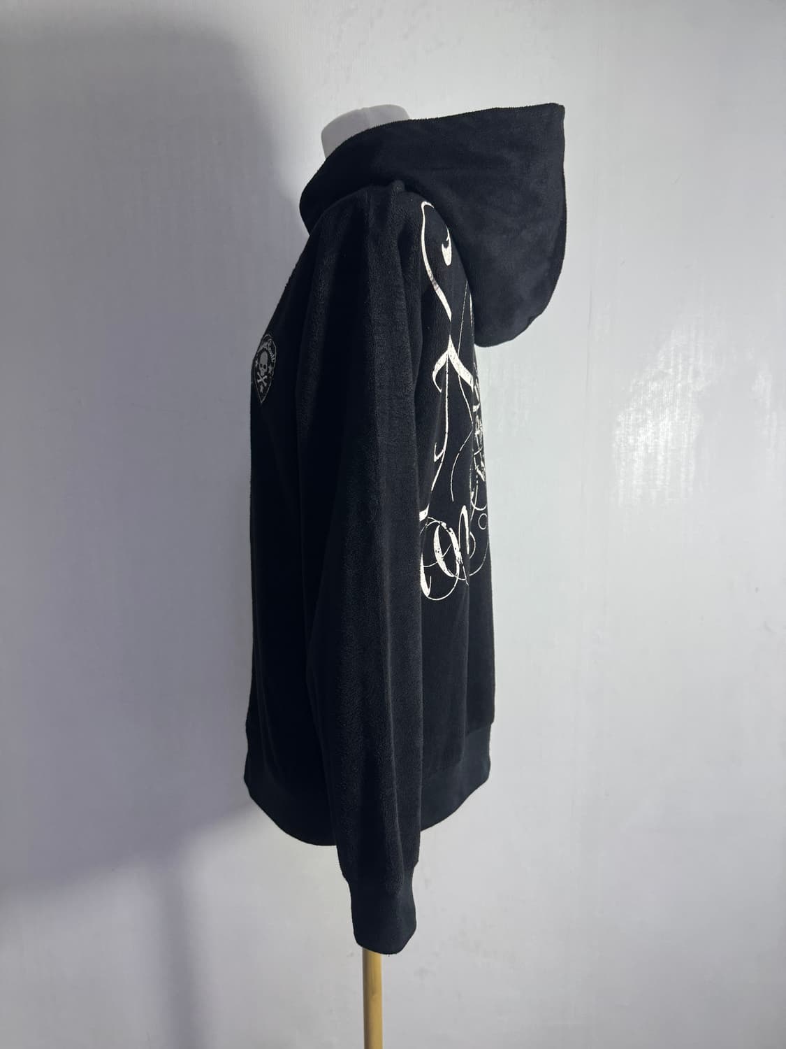 Mild life 스컬 레터링 플리스 후드집업 y2k 상품이미지2