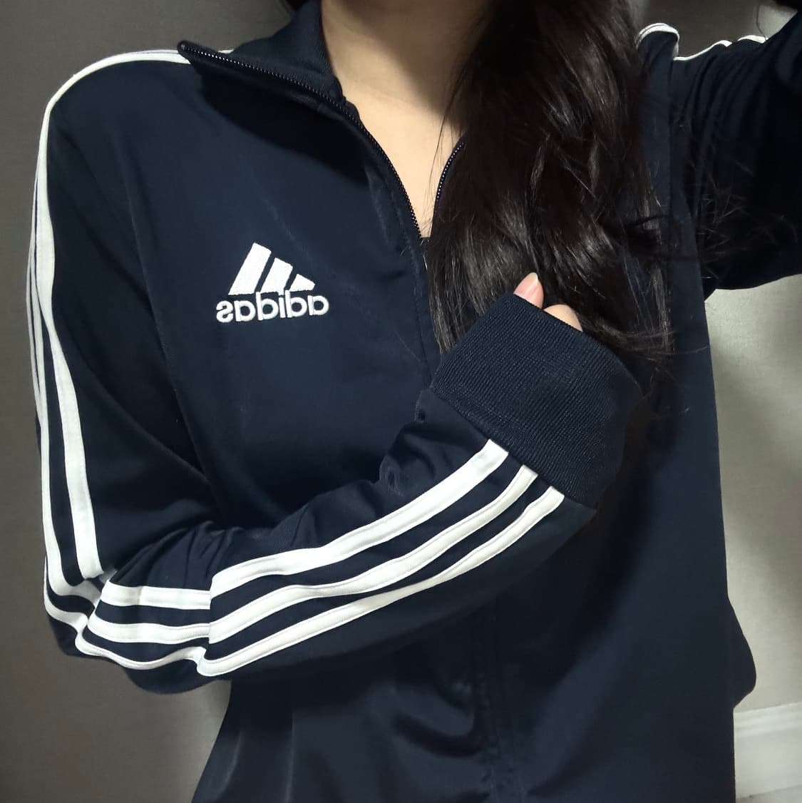 아디다스 다크네이비 져지 집업/브랜드/옷/의류/교복아우터 상품이미지1