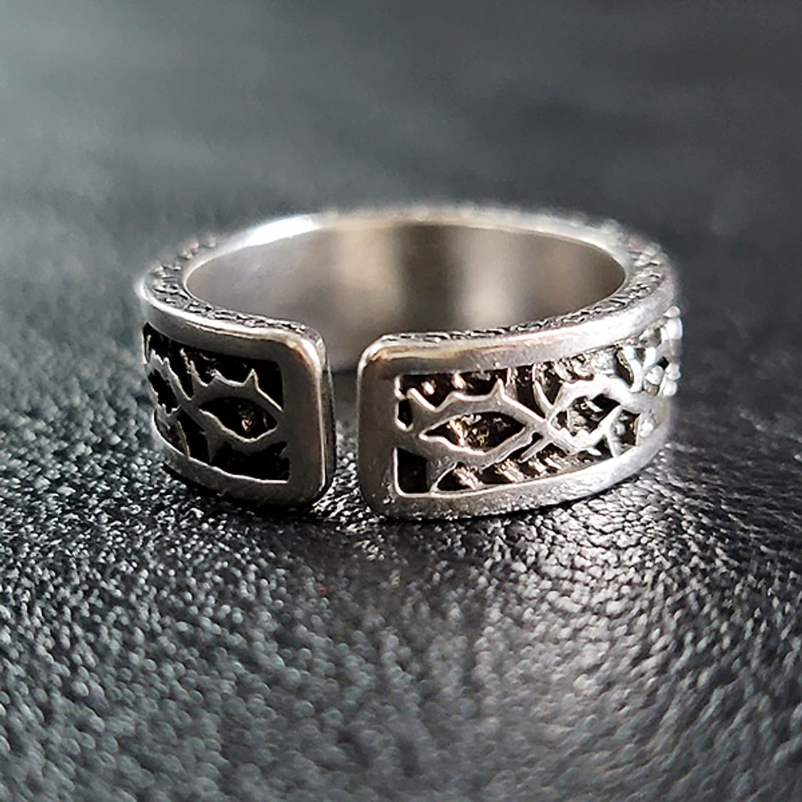 Thornbind 백동 남자 엔틱 빈티지 명품 고대 뿌리 가시 반지 상품이미지3