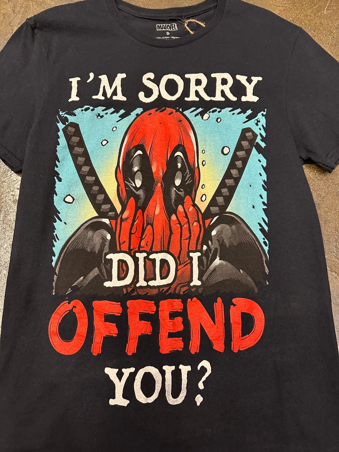 MARVEL 마블 데드풀 프린팅 티셔츠 S 상품이미지3