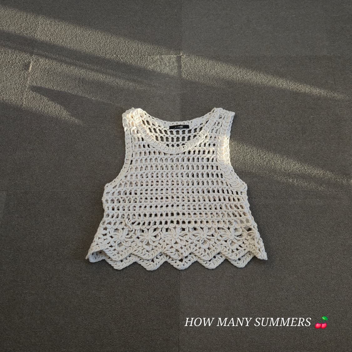 Wcloset 아이보리 니트 슬리브리스 상품이미지7