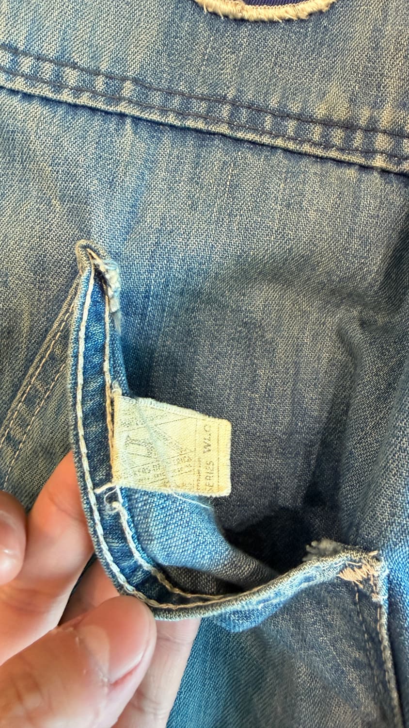 1960s USA 빈티지 Lee 데님 집업 워크자켓 상품이미지5