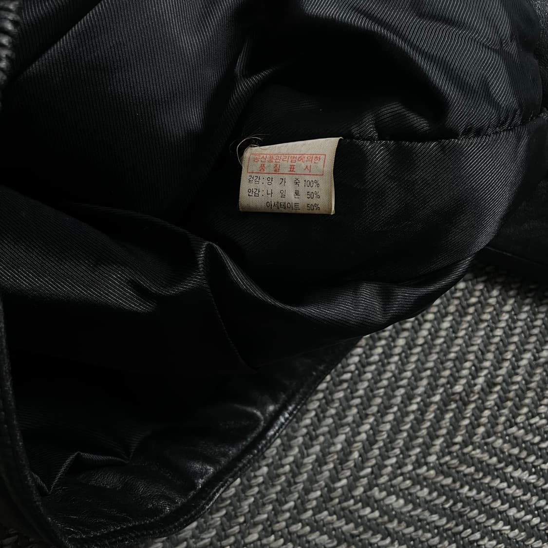 빈티지 양가죽 봄버 퍼 카라 레더 가죽 자켓y 3771 상품이미지8