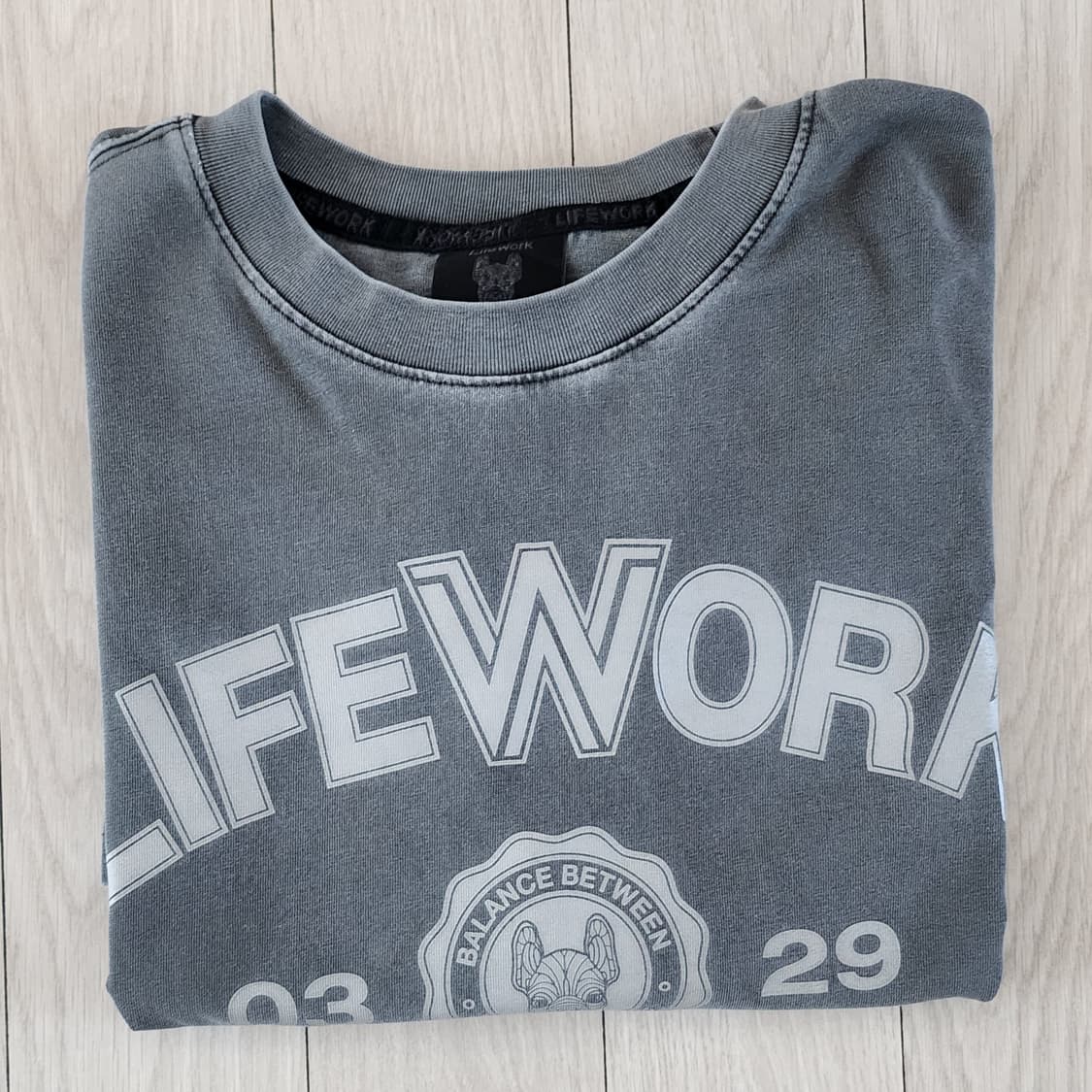 라이프워크 워싱 반팔티●남녀공용●표기사이즈 M (90~100가능) 상품이미지5