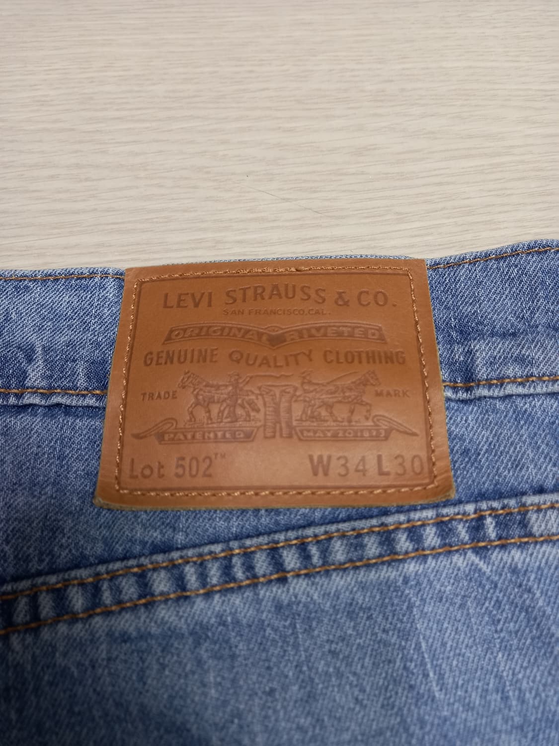 36 빅E 리바이스502 봄여름용 워싱 스판 슬림일자진 36-441 상품이미지5