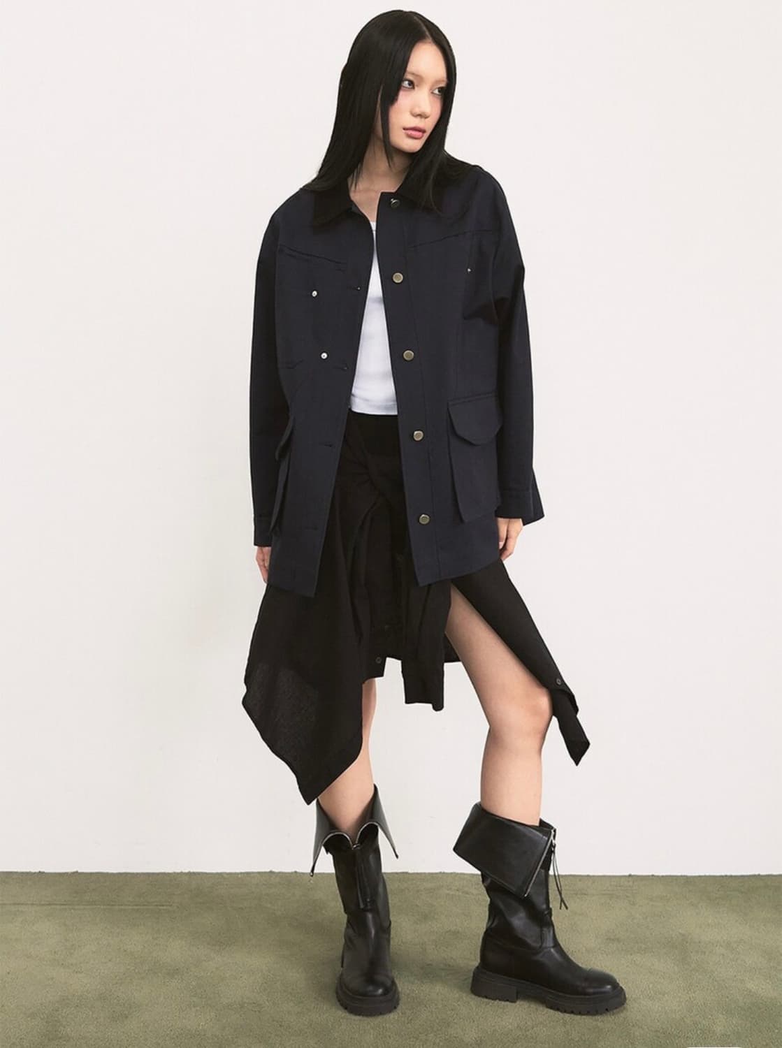 시스에이 라인 헌팅 워크 자켓 [navy] 상품이미지4