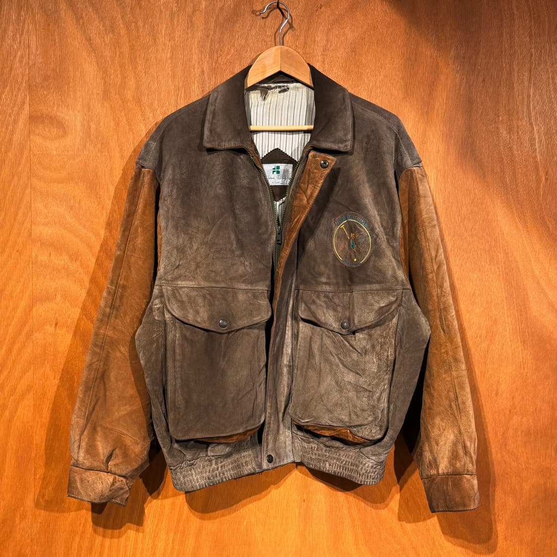 프렌치 빈티지 헤비 카우레더 누벅 A-2 자켓 XL 소가죽 상품이미지2