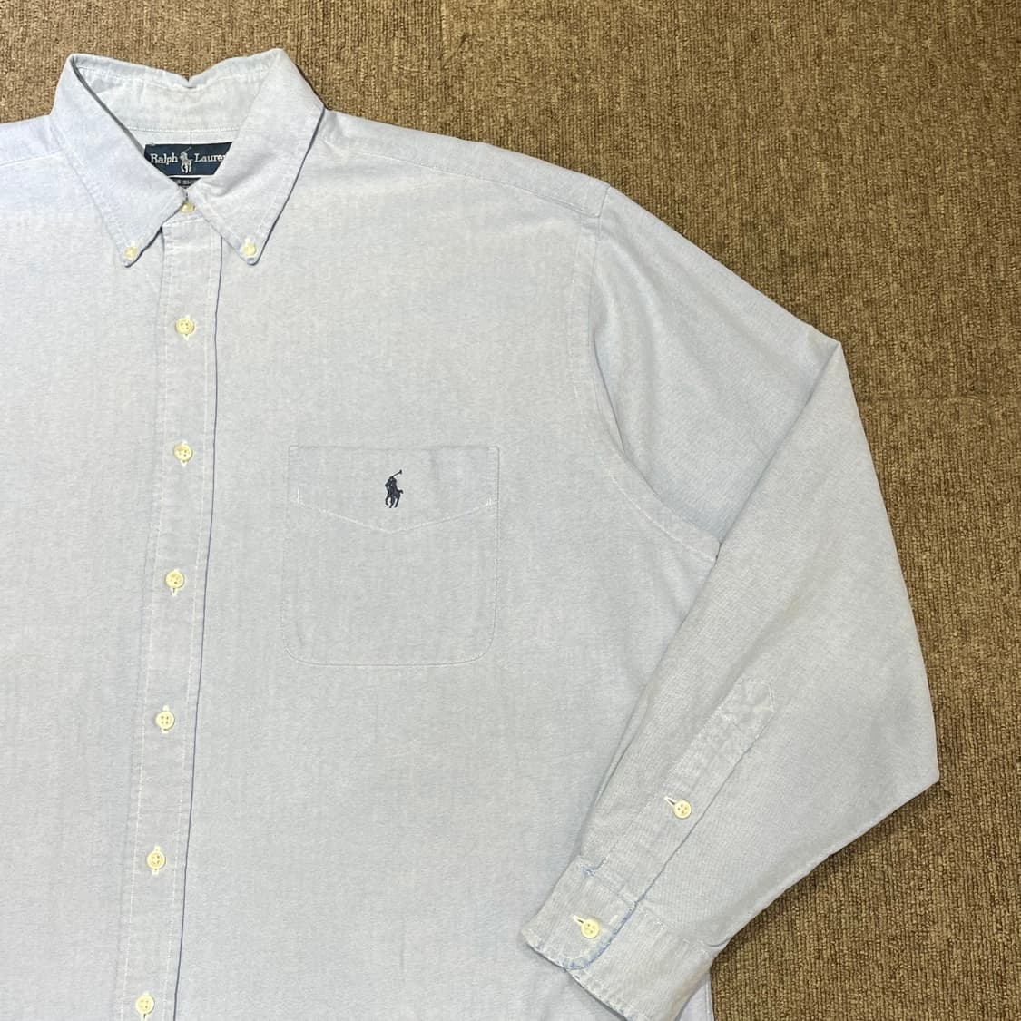 (L) 90s POLO 폴로 랄프로렌 솔리드 셔츠 빅셔츠 상품이미지5