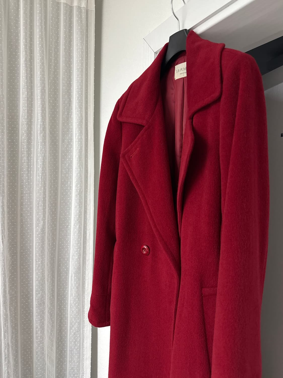 앙고라100 레드 롱코트 상품이미지1