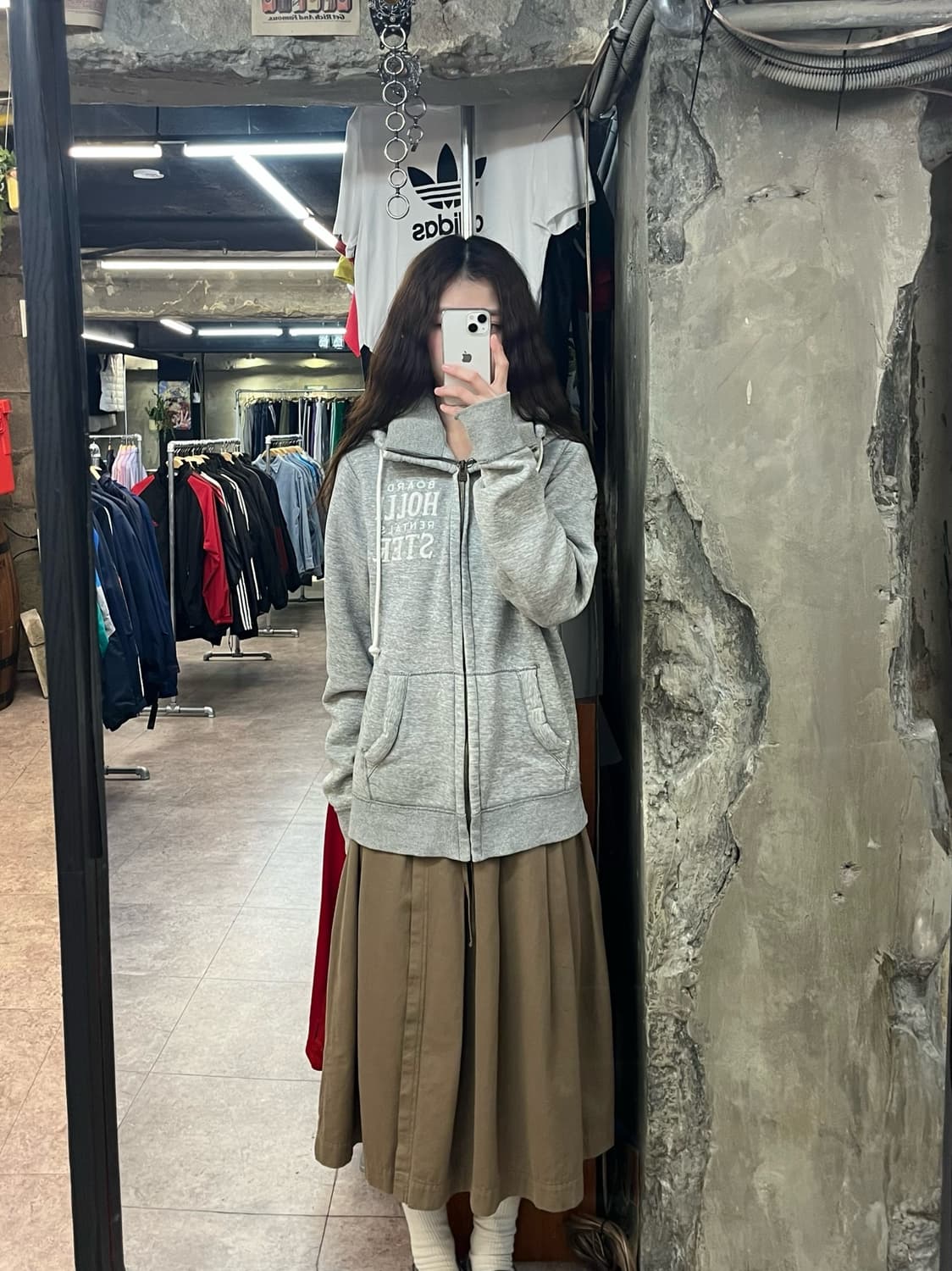 홀리스터 후드집업 그레이 M #csz2655 상품이미지2