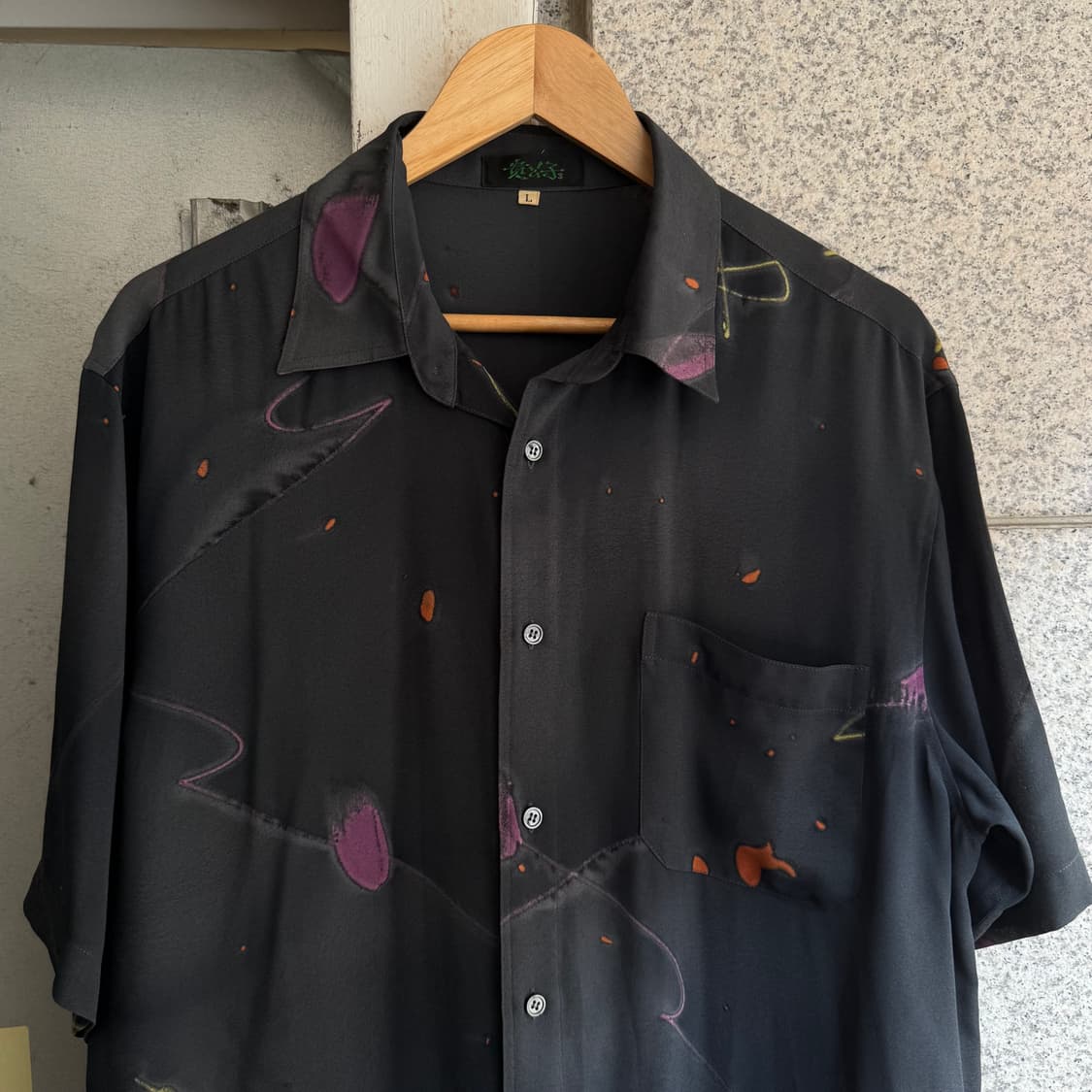 VTG JPN 아토믹 패턴 반팔 셔츠 상품이미지3