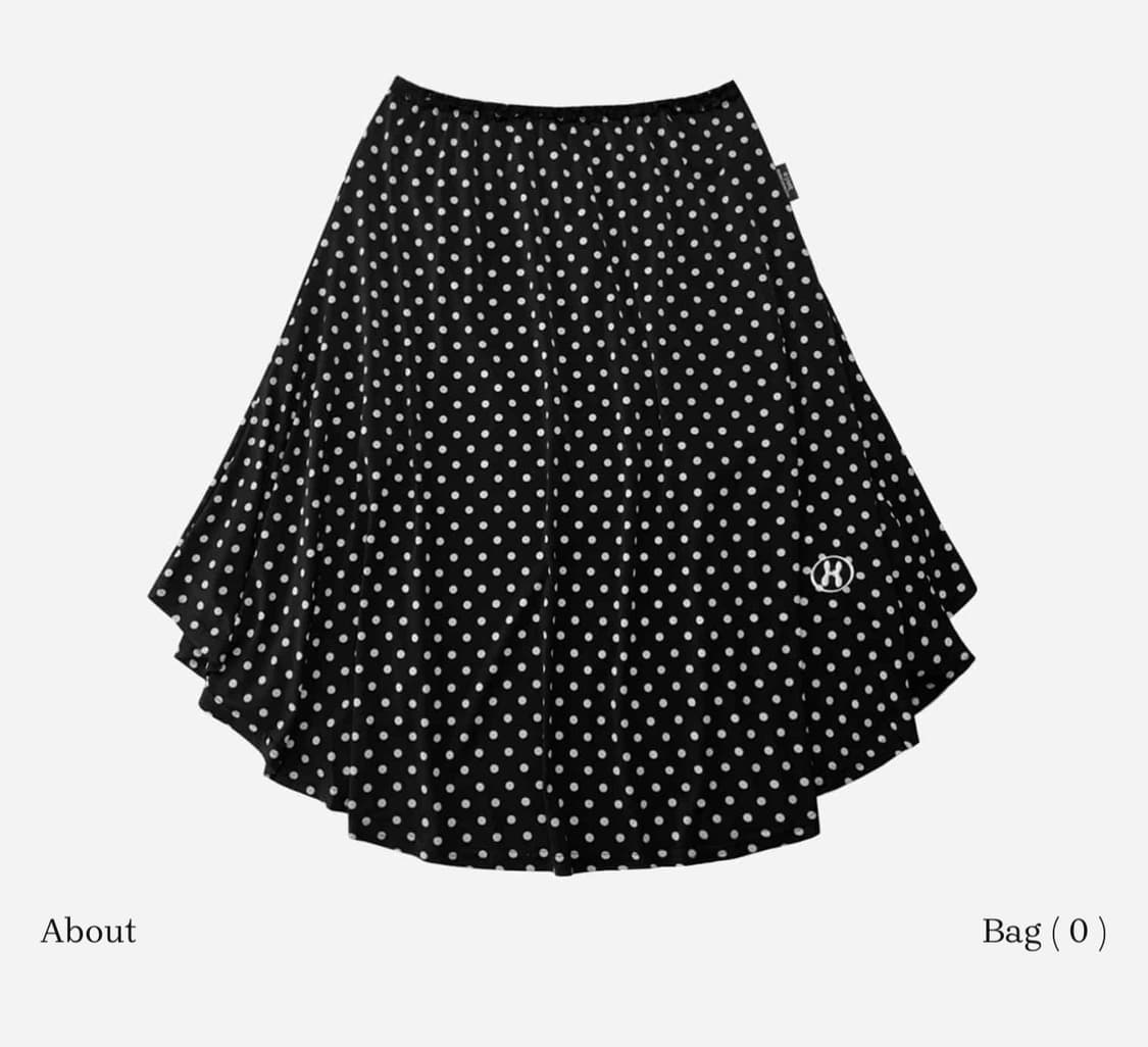 더 미스테리어스호텔 도트 미디 스커트 상품이미지1