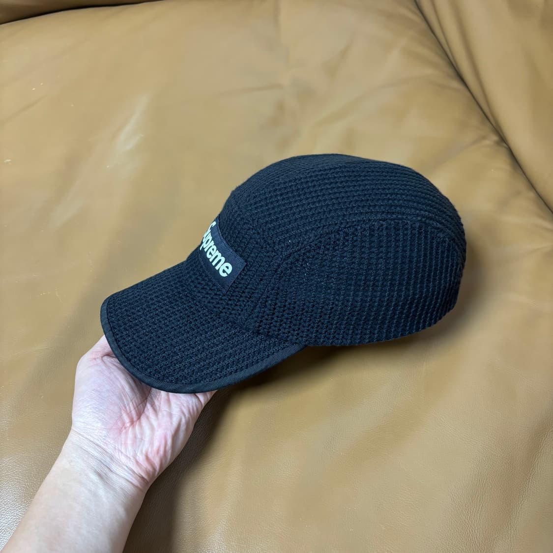 Supreme 슈프림 스트링 메쉬 블랙 캠프캡 모자 Mesh Black 상품이미지4