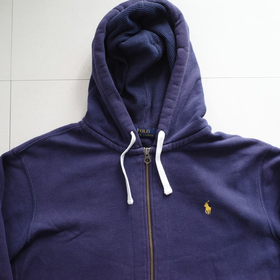 90s 폴로 랄프로렌 정품 네이비 써멀 후드 집업 XL 상품이미지2