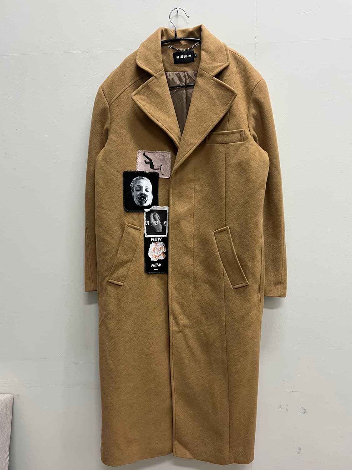 MISBHV 2016 AW 패치워크 디자인 울캐시미어 혼방 롱 코트 베이 상품이미지2