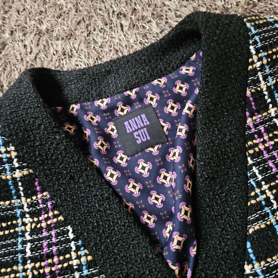안나수이(ANNA SUI) 23AW 퍼플 트위드 브이넥 자켓 상품이미지4