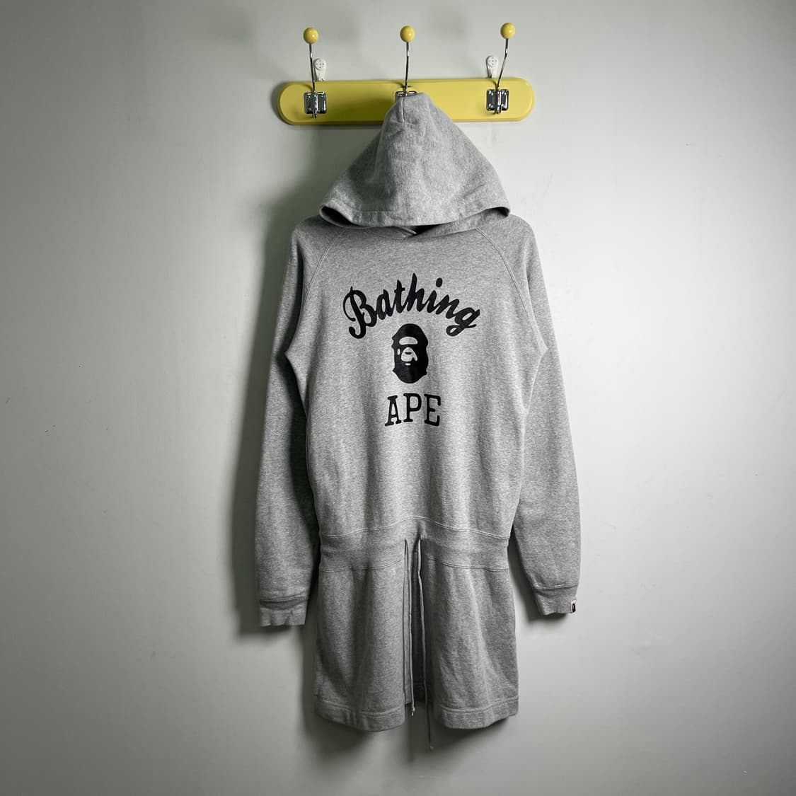 Bape 베이프 컬리지 로고 그레이 후드 원피스 S 상품이미지1